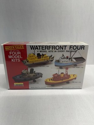 1991 Lindberg Waterfront Four Model Kits Set Sealed Four In One