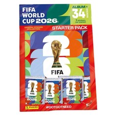 UK Panini 34 Stickers & Album Starter Pack, Football Soccer, FIFA World Cup 2026