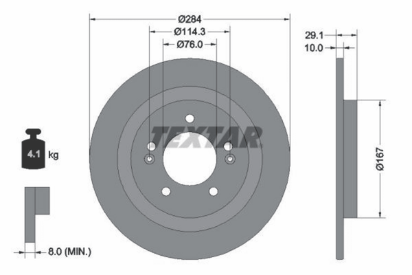 2X Bremsscheibe Hinterachse FüR Hyundai KIA Ioniq Niro I VAN-image