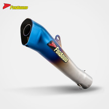 51mm Universal Motorcycle Exhaust Burnt Blue Stainless Steel
