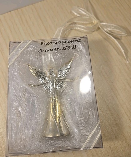 Serenity by Seasons of Cannon Falls Angel "Miracles Happen" Ornament Mini Bell - Picture 1 of 6