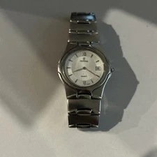 Festina Men's Black Dial Date Stainless Steel Watch New Battery Installed Gift