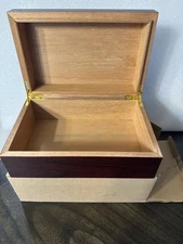 Cigar Humidor W/ Hygrometer (10) 8.75" x 5.5" x 3.25" Wood Desktop NEW in box