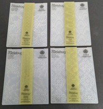Lot of 4 Cricut Cuttlebug Anna Griffin Embossing Folders Borders 4.5" x 5.5"