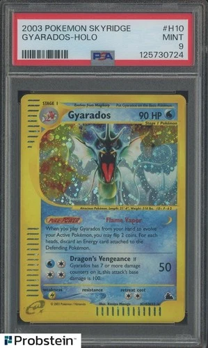 2003 Pokemon Skyridge #H10 Gyarados Holo PSA 9 MINT