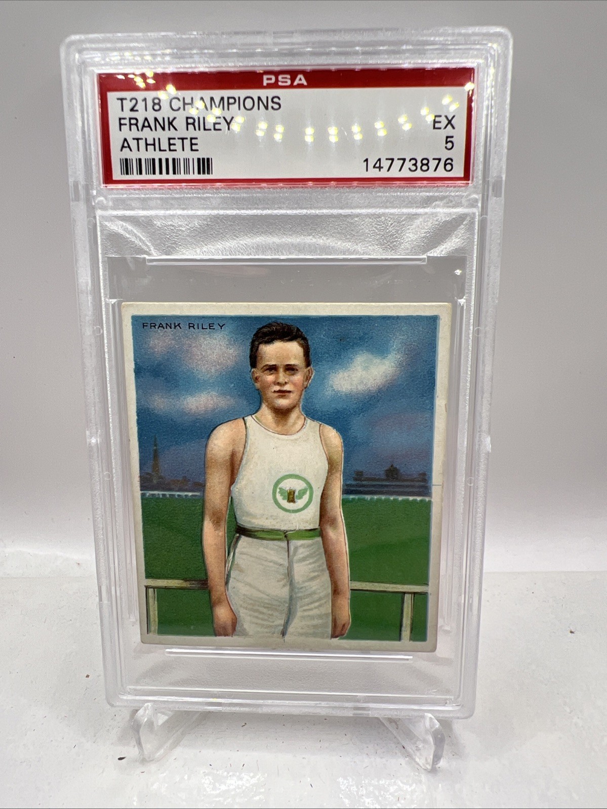 1910 T218 Champions Hassan Back Frank RILEY Track Athlete - PSA 5