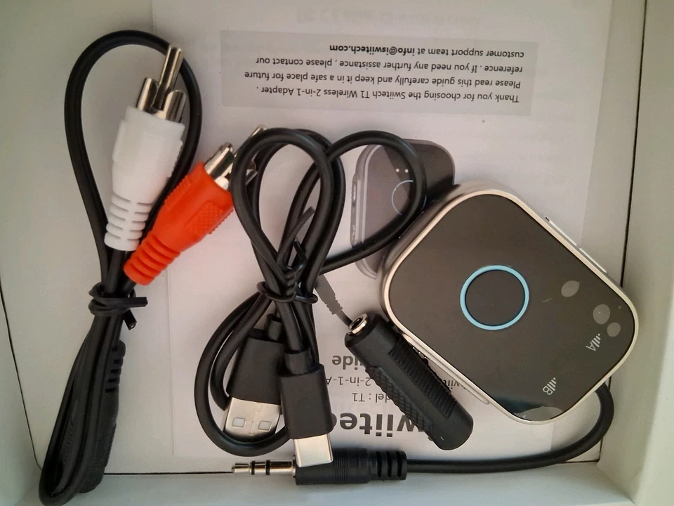 NEW Wireless Bluetooth Receiver & Transmitter RCA to 3.5mm Aux Audio Adapter - Image 4 of 4