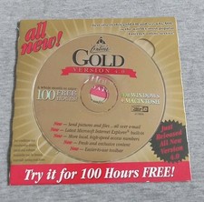 Sealed Vintage GOLD America Online AOL Collectible CD Version 4.0 free us ship