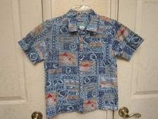 Reyn Spooner YOUTH MEDIUM 10-12 Catalina Island Shirt EUC MINT! 100% Cotton