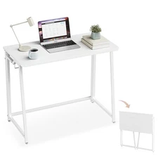 Folding Desk Small Foldable Desk for Small Space, 31.5 Inches Writing Compute...