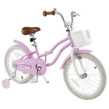 Children Bicycle with Front Handbrake and Rear Coaster Brake-Purple - Color: Pur