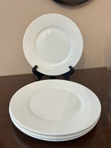 Oxford Vintage Bone China Special White 8.25” Salad/Dessert Dish - Lot of 4
