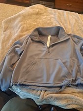 Lululemon Womens Soft Stream Half Zip - Blue - Size 10