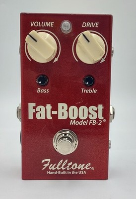 Fulltone Fat-Boost FB-2 True Bypass Guitar Pedal USA *Missing 1 Screw