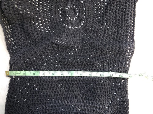 Frankies Bikinis Veronica Cover Up Black Crochet Knit Sleeveless Dress Large - Picture 9 of 9
