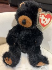 Ty 1993 Beanie Baby Ivan the Attic Treasures Collection, Jointed Black Bear