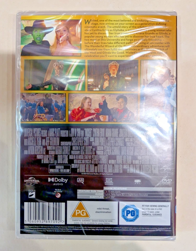 WICKED      BRAND NEW SEALED GENUINE UK DVD - Image 2 of 2