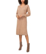 Vince Camuto Womens Side Slit Sweater Dress, ltpasbwn, M