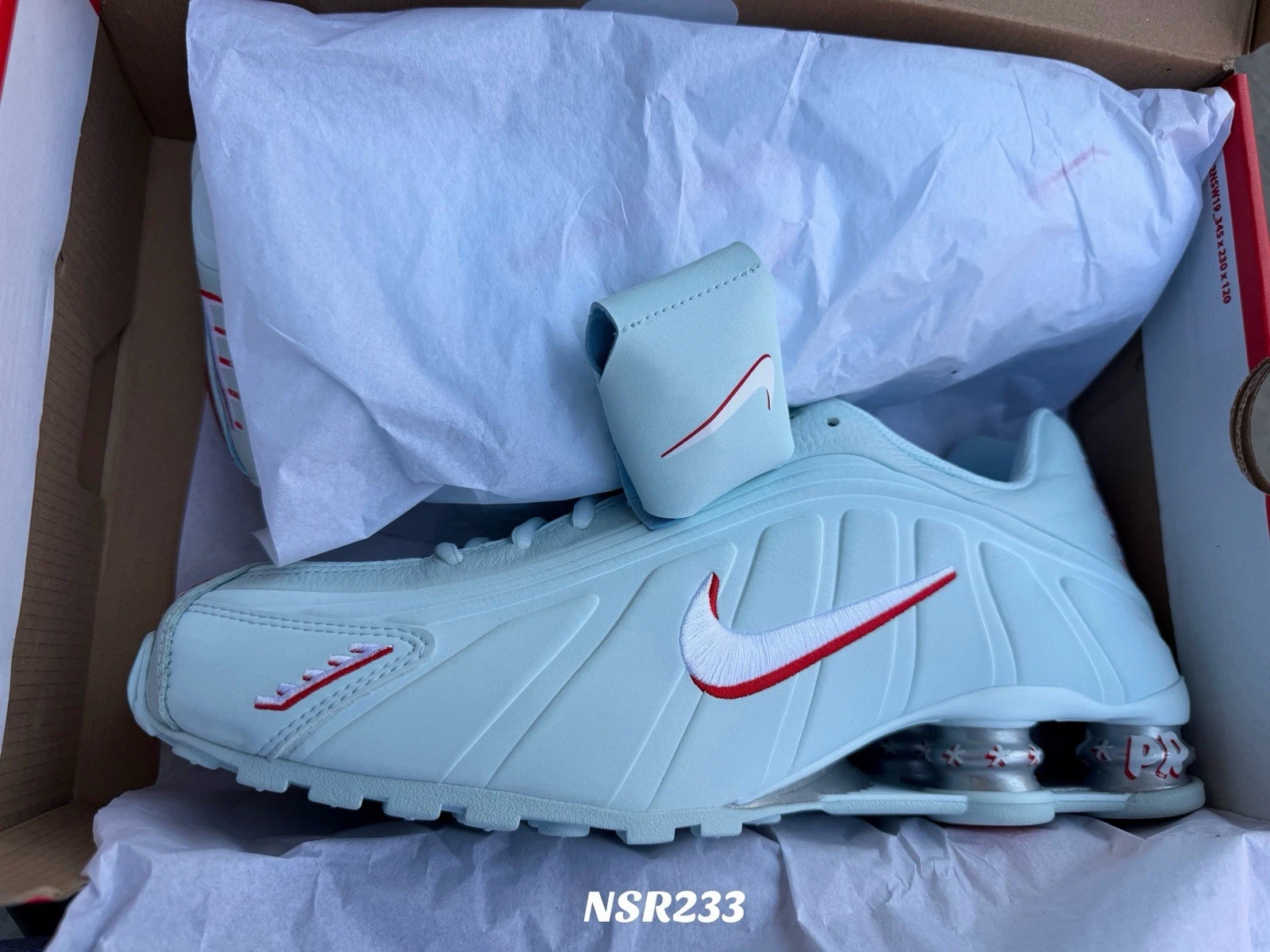 NIKE SHOX PUERTO RICO GLACIER BLUE IQ1867-474 SIZE 12-13 NEW IN HAND