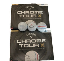 New 2026 Callaway Chrome Tour x Triple Track Imprinted White Golf Balls Play 00