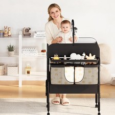Portable Baby Changing Table Foldable with Pad Adjustable Height Diaper Station