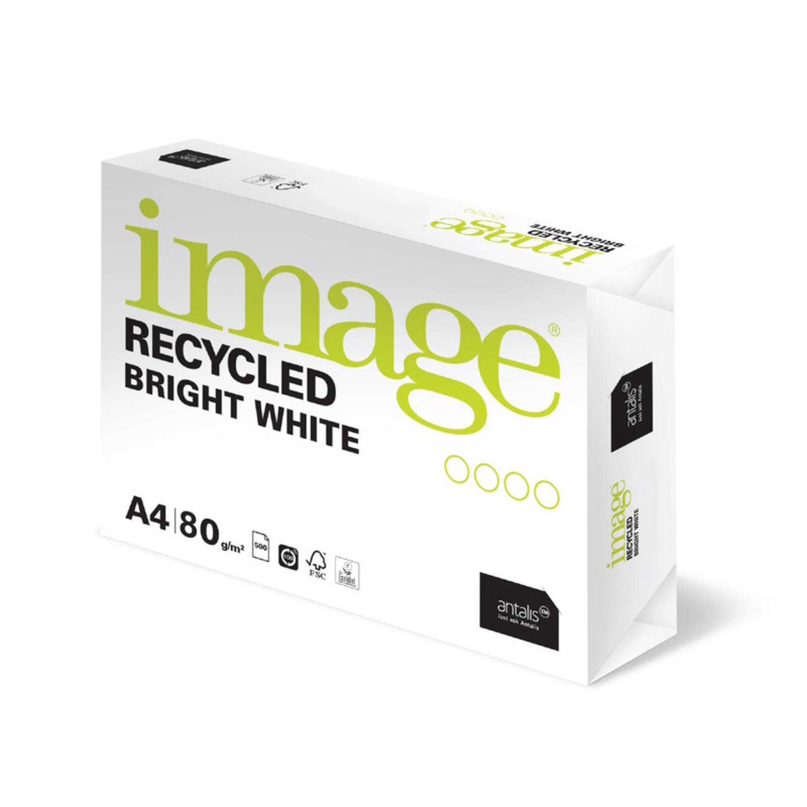 Image Recycled Bright White A4 80gsm Copier Paper 500 Sheets (1 Ream)
