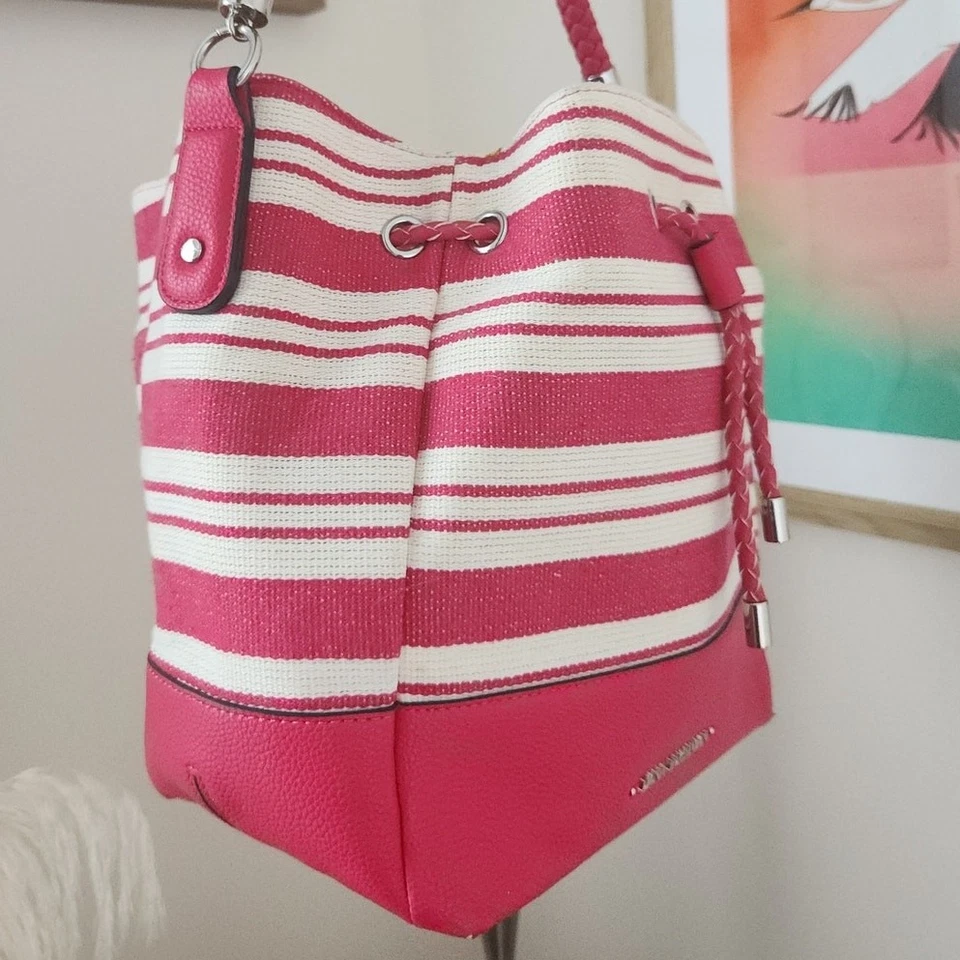 Bolso de Mano Vintage Dana Buchman Tejido Imitación Cuero Foto 4 de 4