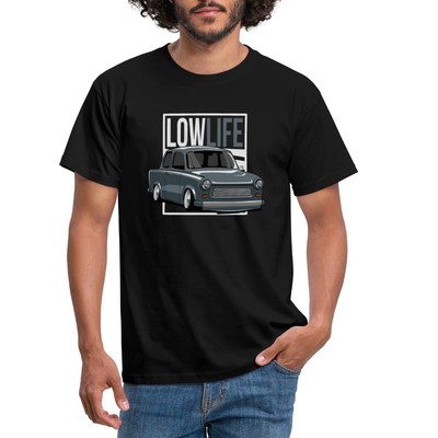 Ostfahrzeug Low Life DDR Auto Ostdeutschland Rennpappe Männer T-Shirt