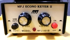 Nice MFJ -401B "Econo Keyer II" Electronic Keyer Ham Radio CW Morse Code