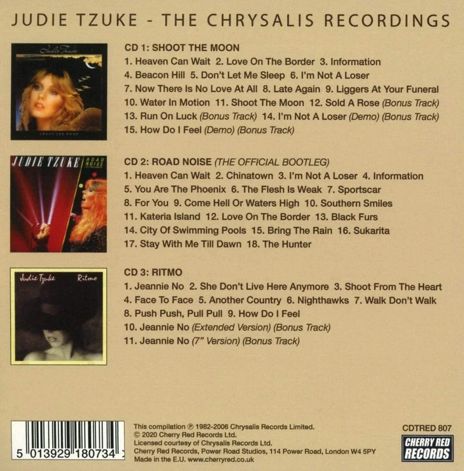 Judie Tzuke - The Chrysalis Recordings (2020)  3CD Box Set  NEW & SEALED - Image 2 of 4