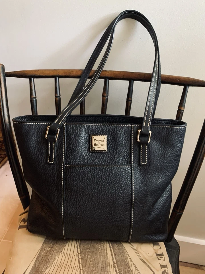 $308 Dooney & Bourke Lexington all Black Shopper Tote Bag purse - Image 2 of 4