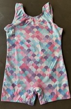 Girls Gymnastics Leotard One Piece Biketard mermaid Size 120 Approx. Size 6/7 