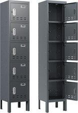 BUTISOW Metal Storage Locker with Lock Card Slot Locker - Secure Lockable Door