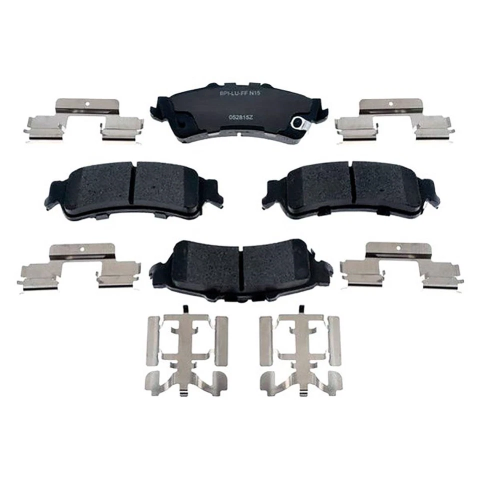 Rear Brake Rotors + Ceramic Brake Pad Set For 2001-2002 Chevrolet Silverado 1500 - Image 2 of 4