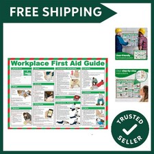 First Aid at Work Guide Poster - Laminated 59 x 42 cm
