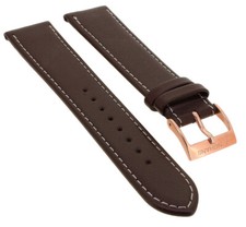 Junghans Meister ⇒ Cinturino Orologio 20mm Pelle Braun Con Cuciture ⇒ 027/7710