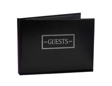 Hortense B. Hewitt Wedding Accessories All Occasion Guest Book, Black, 7.5-Inche
