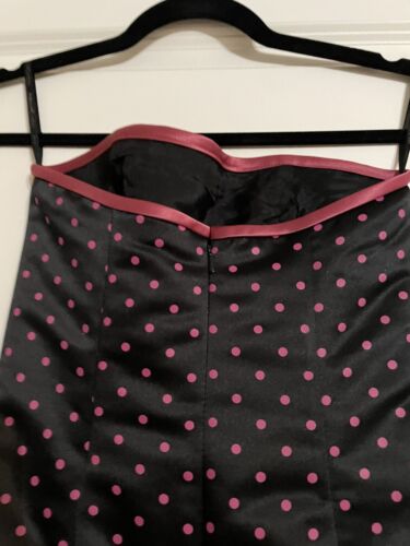 Vintage Gunne Sax Jessica Mcclintock Pink And Brown Polka Dot Dress Size 1/2 - Picture 4 of 5