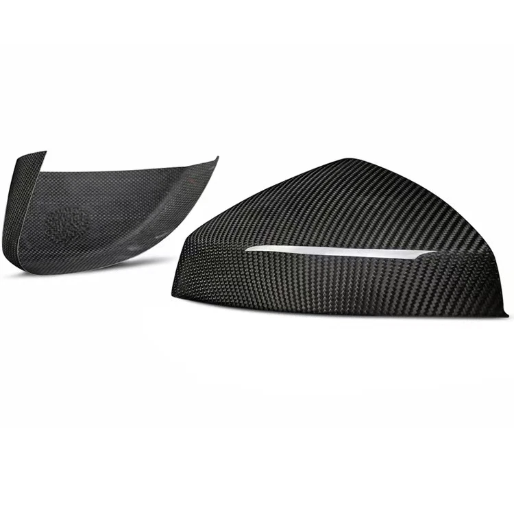 Capa de espelho lateral de fibra de carbono real compatível com Audi A3 S3 RS3 2014-19 - Imagem 4 de 4