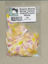 Groovy Bunny Strips - yellow chartreuse / purple / white     GBS7