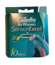 10 Gillette Sensor EXCEL WOMEN'S Shaver Razor Blade Refill Cartridges BRAND NEW