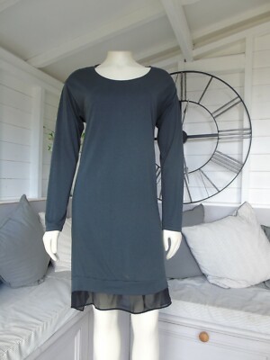 AllSaints Long Sleeve Arya TShirt Jersey Trapeze Dress Pirate