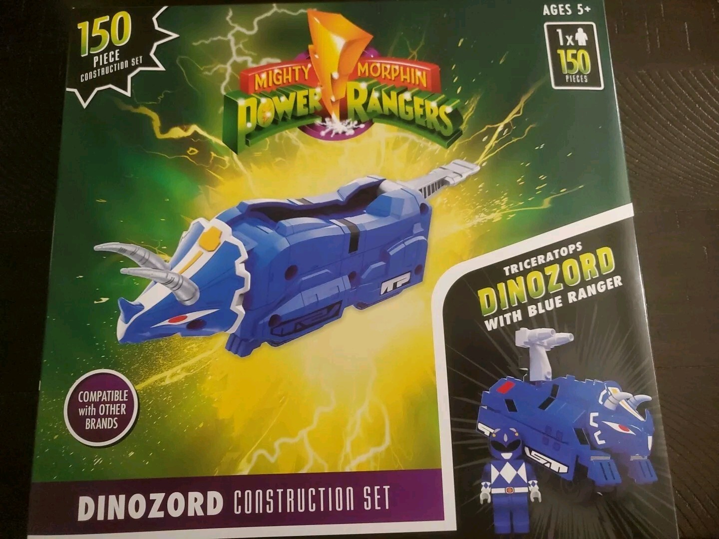Mighty Morphin Power Rangers Triceratops Dinozord Construction Set from ...