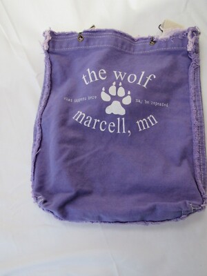 The Wolf Purple Tote Bag Marcell Minnesota What Happens Here May Be Repeated