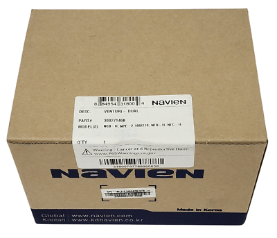 NEW Navien 30027149B Dual Venturi for Models NCB-H, NPE-2, 180/210