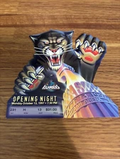 1997 Florida Panthers Opening Night Die-Cut TICKET - NHL Hockey