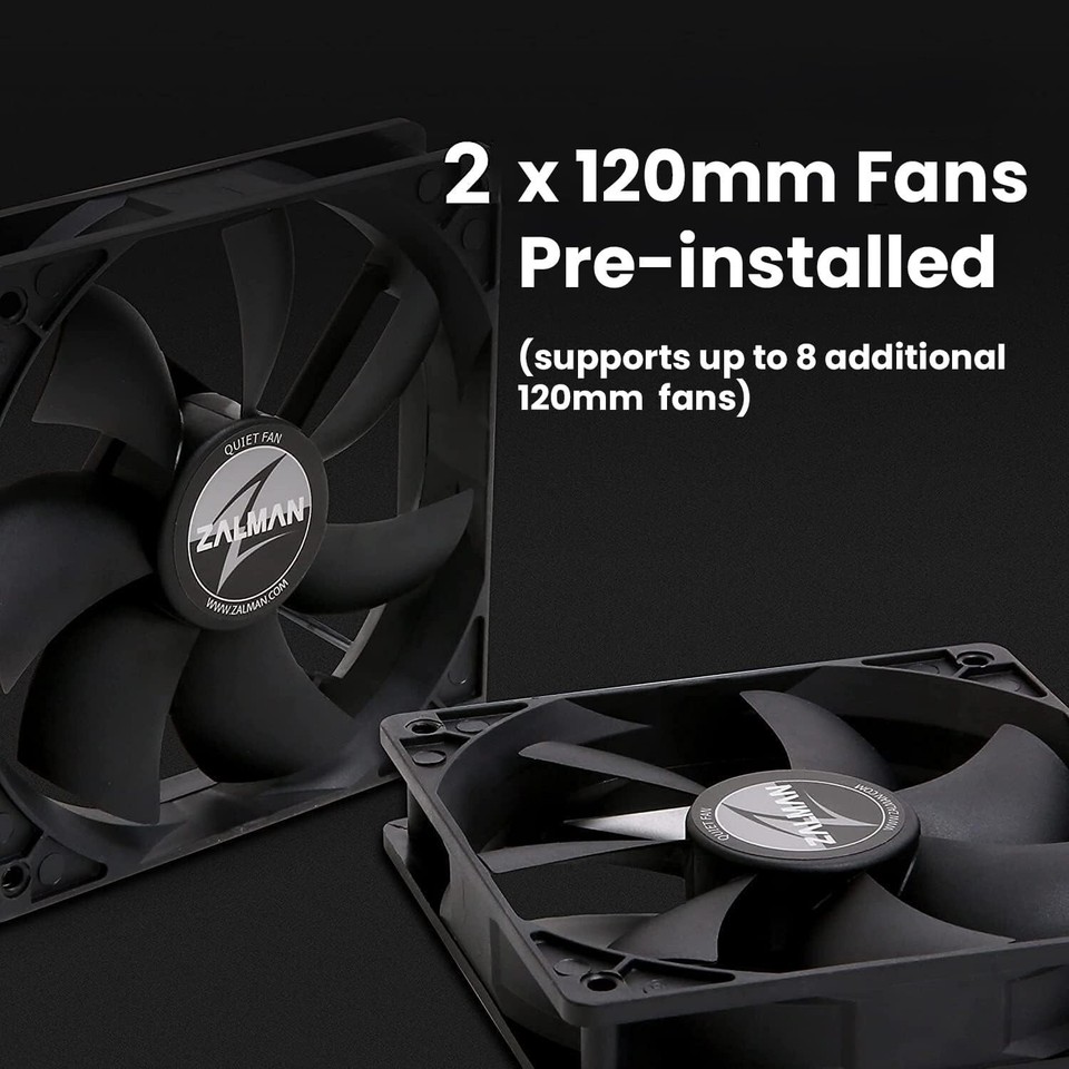 Zalman S4 MidTower ATX PC Case Acrylic Tinted Side Panel ATX/mATX