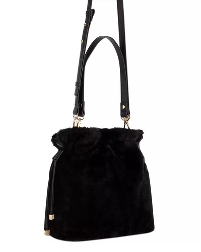 INC INTERNATIONAL CONCEPTS Binxee Faux Fur Bucket Bag Purse Handbag - Picture 4 of 10