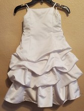 Davids Bridal Flower Girl White Dress with Pick Up Skirt Size 2T
