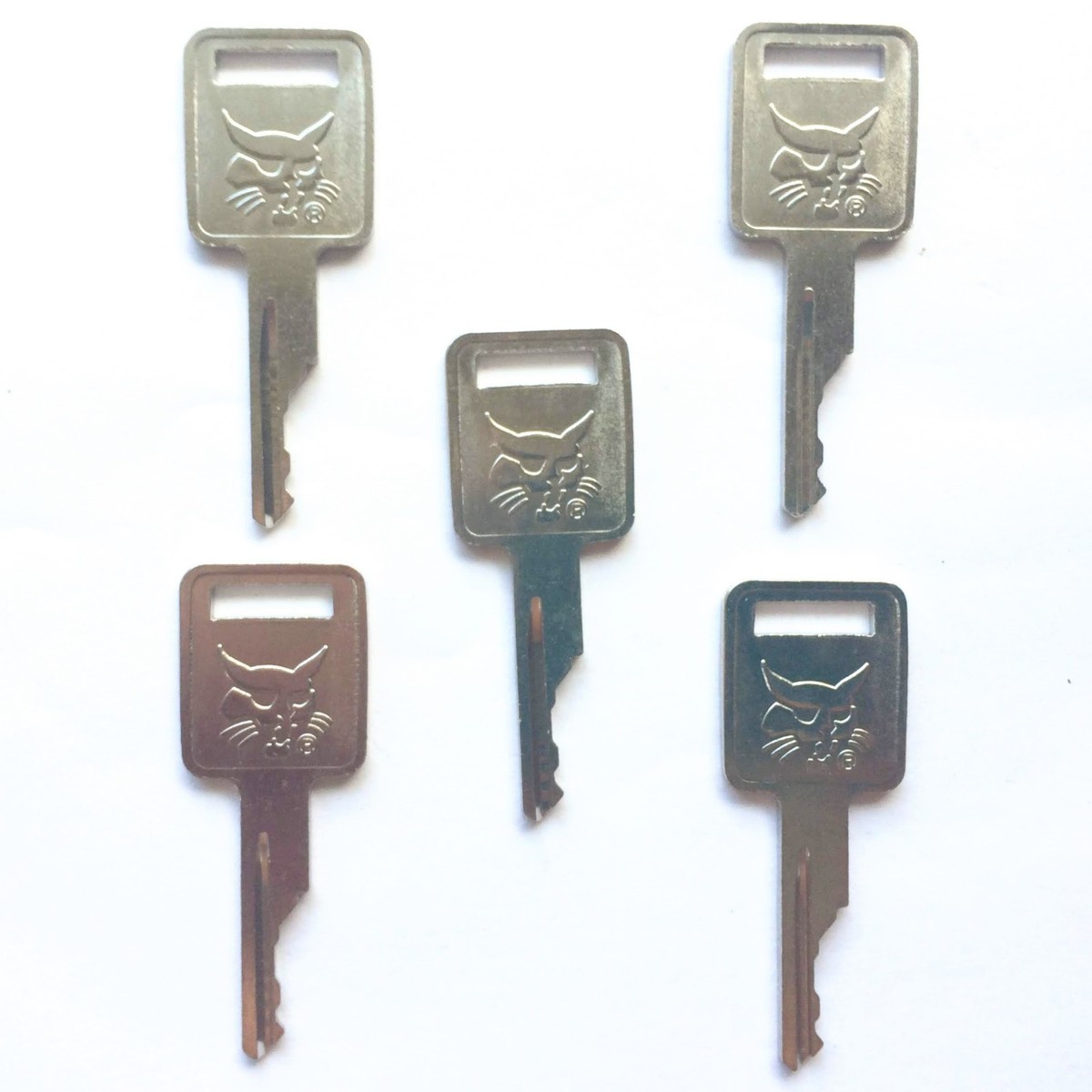 5) Bobcat Melroe Ignition Keys for Skid Steer Loaders & Mini